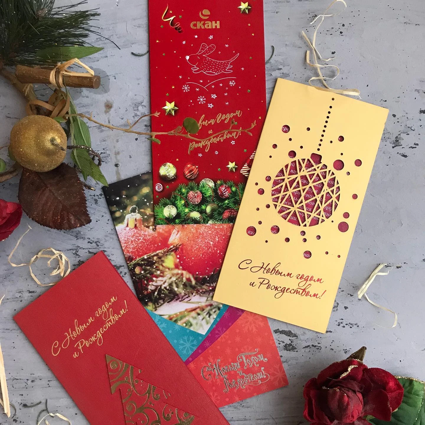 Новогодние открытки — печать на заказ в Томске