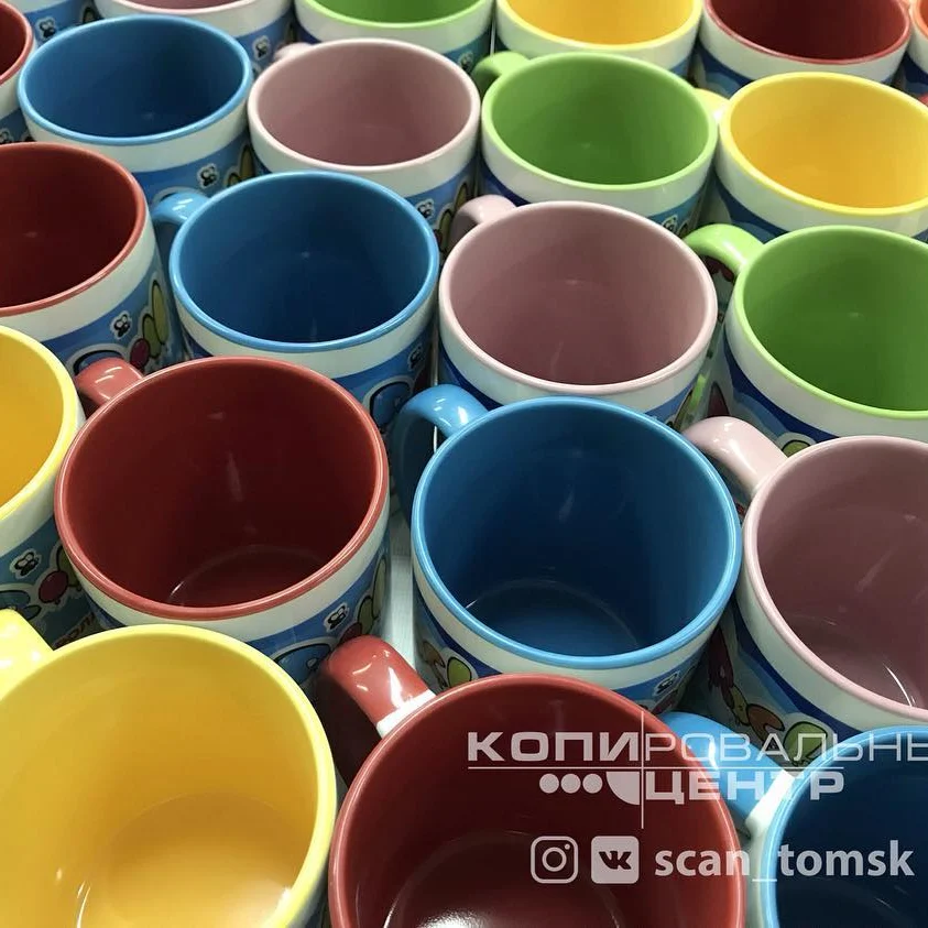 Цветные кружки — печать на заказ в Томске