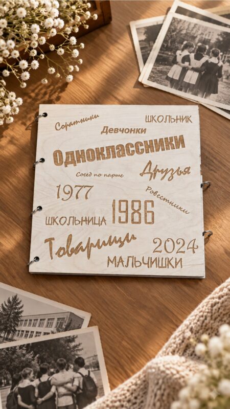 Фотоальбом с деревянной обложкой на заказ в Томске Фотоальбом с деревянной обложкой на заказ в Томске