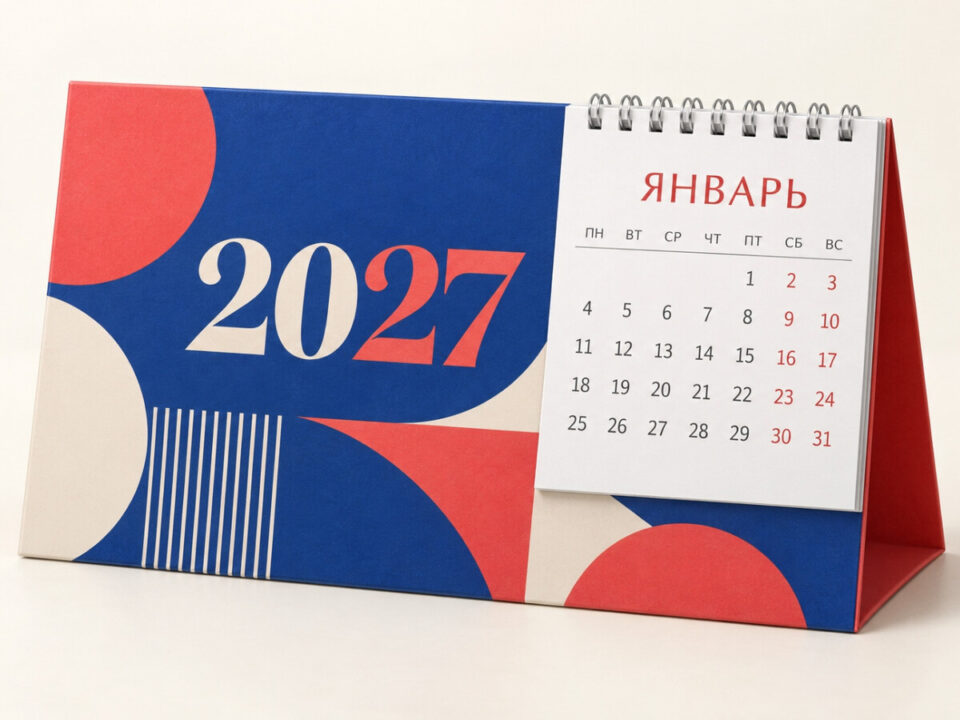 Настольный календарь на 2027 год — предложение компании Скан